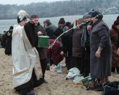 Celebration of Epiphany in Zaporozhie