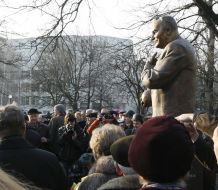 Opening of monument to construction Korolyev