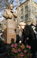 Opening of monument to construction Korolyev