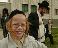 Hasids in town Medzhibozh