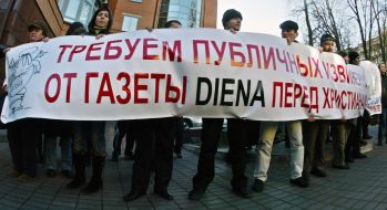 Picketing of Embassy of Latvia in Ukraine
