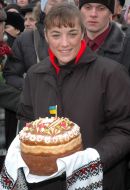 Visit of Heidemarie Stefanyshyn-Piper to v. Yakimiv (Lvovskaya region)