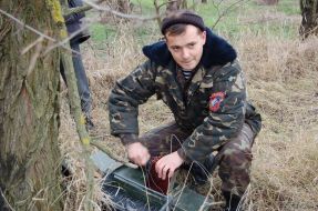 Utilization of drop bomb by the employees of the Ukrainian Emergencies Ministry