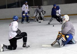 Training of Ukrainian hockey team