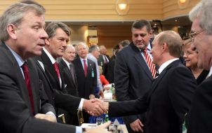 Виктор Ющенко и Владимир Путин