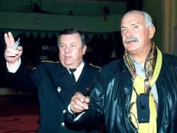 Nikita Mihalkov and Vladimir Komoedov