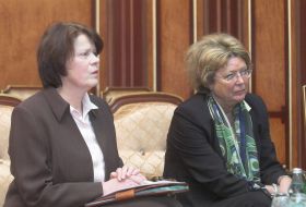 Meeting of Aleksandr Moroz with Hanne Severinsen and Renate Volvend