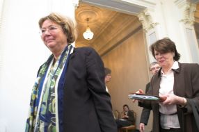 Meeting of Aleksandr Moroz with Hanne Severinsen and Renate Volvend