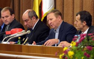 Mustafa Dzhemilev, Leonid Kuchma, Viktor Medvedchuk, Boris Deich