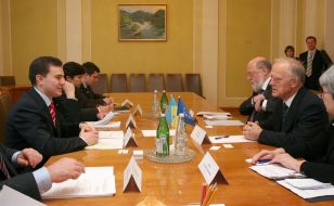 Meeting of Viktor Bondar with Halvdan Skard