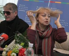 Briefing of Elena Shanina and Aleksandr Abdulov