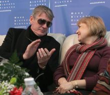 Briefing of Elena Shanina and Aleksandr Abdulov