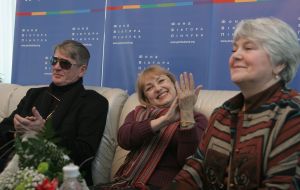 Briefing of Elena Shanina and Aleksandr Abdulov