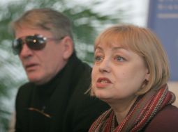 Briefing of Elena Shanina and Aleksandr Abdulov