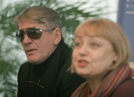 Briefing of Elena Shanina and Aleksandr Abdulov