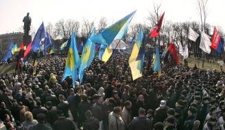 Митинг возле памятника Т.Шевченко