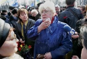 Митинг возле памятника Т.Шевченко