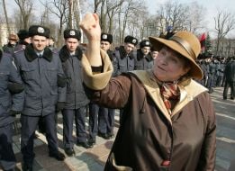 Митинг возле памятника Т.Шевченко