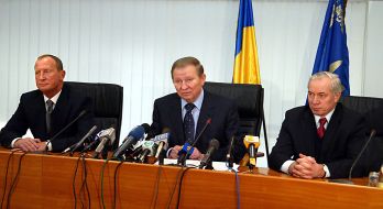 Leonid Kuchma, Yuriy Kravchenko and  Nikolay Azarov