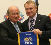 Press-conference by Joseph Blatter and Grigory Surkis