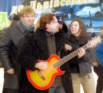 Olexandr Ponomaryov, Taras Chubai and Ruslana