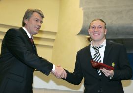 Viktor Yushchenko and Andrey Voronin