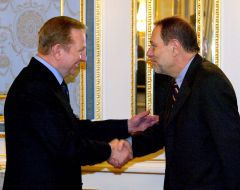 Leonid Kuchma and Javier Solana