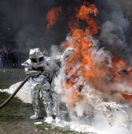 Показательные выступления курсантов Львовского государственного университета безопасности жизнедеятельности МЧС Украины