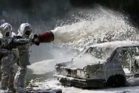 Показательные выступления курсантов Львовского государственного университета безопасности жизнедеятельности МЧС Украины