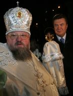 Viktor Yanukovich during Easter service