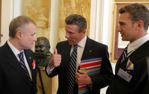 Приезд Ющенко в Кардифф. EURO-2012