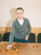 Sasha Kazayev at a kid's isolator 