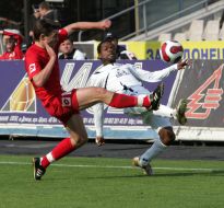 Football championship of Ukraine. FC ”Metallurg” (Donetsk)-FC ”Krivbass” (Krivoy Rog)