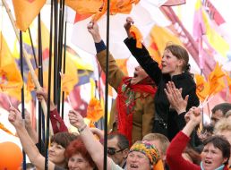 Meeting by opposition on Yevropeyska ploshcha. 28.04.07