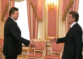 Yanukovych and Yushchenko meeting