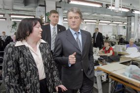 Yushchenko’s meeting to open joint-stock company ”Volodarka”
