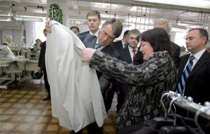 Yushchenko’s meeting to open joint-stock company ”Volodarka”