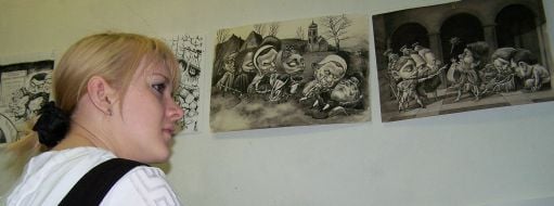 Exhibition of caricatures in Zhytomyr
