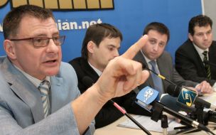 Press conference in UNIAN. Memory Day of people dead from AIDS