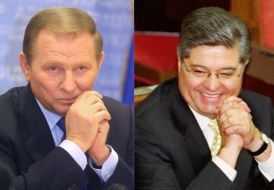 On thу composite photo Pavlo Lazarenko and Leonid Kuchma