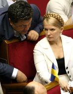 Yuliya Timoshenko and Petr Poroshenko