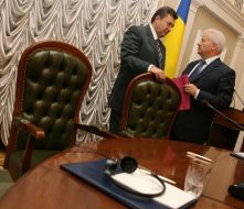 Встреча Мороза и Януковича с Кубишем