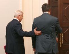 Встреча Мороза и Януковича с Кубишем