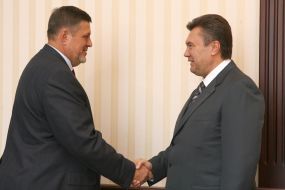 Встреча Мороза и Януковича с Кубишем