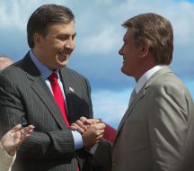 Виктор Ющенко и Михаил Саакашвили