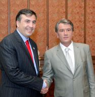 Встреча Виктора Ющенко и Михаила Саакашвили