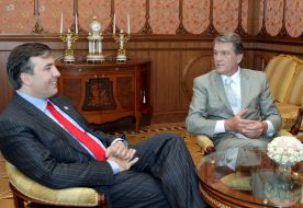 Встреча Виктора Ющенко и Михаила Саакашвили
