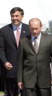 Владимир Путин и Михаил Саакашвили