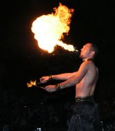 Opening of fire fountaine in Sevastopol