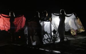 Opening of fire fountaine in Sevastopol